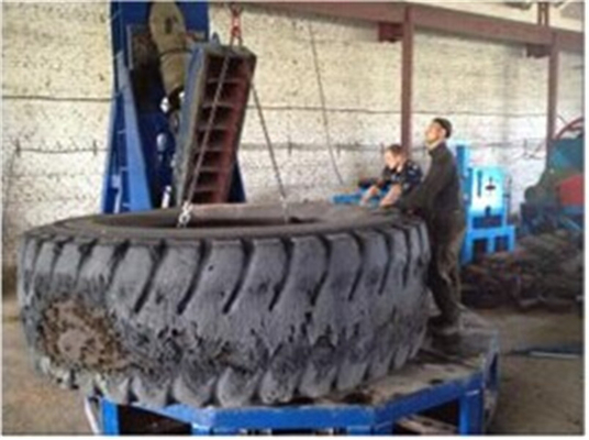 acheter Pneu de rebut de cisaillement de chute réutilisant la découpeuse hydraulique de pneu de machine pour le tuyau en caoutchouc online manufacture