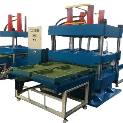 acheter Machine de vulcanisation de plaques plates à pression hydraulique de 100 tonnes 1000x1000 - Machine de fabrication de carreaux de plancher à granules de caoutchouc online manufacture