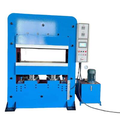 Bon prix Presse vulcanisatrice plate avec structure de châssis de table de travail 1000 x 1000 mm et système hydraulique de 400 tonnes en ligne